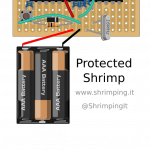 Shrimp on Stripboard with Battery